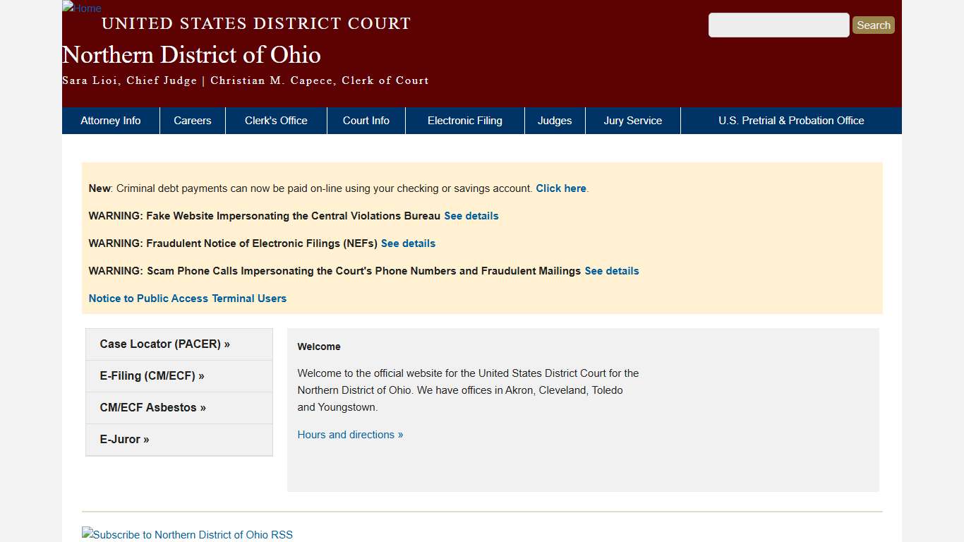 Northern District of Ohio United States District Court